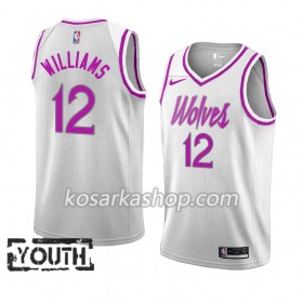 Dres Minnesota Timberwolves C. J. Williams 12 Nike 2018-19 Bijela Swingman - Dječji